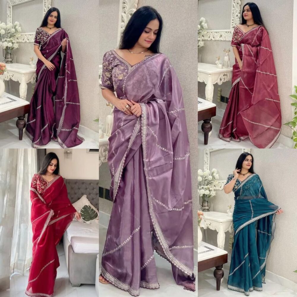 Organza saree-Stylishwear