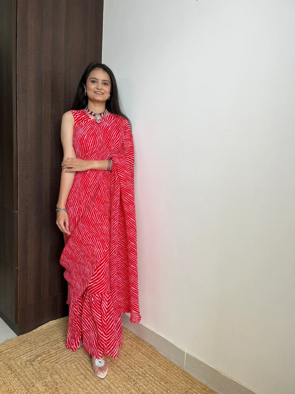 Red Saree-Stylistswear