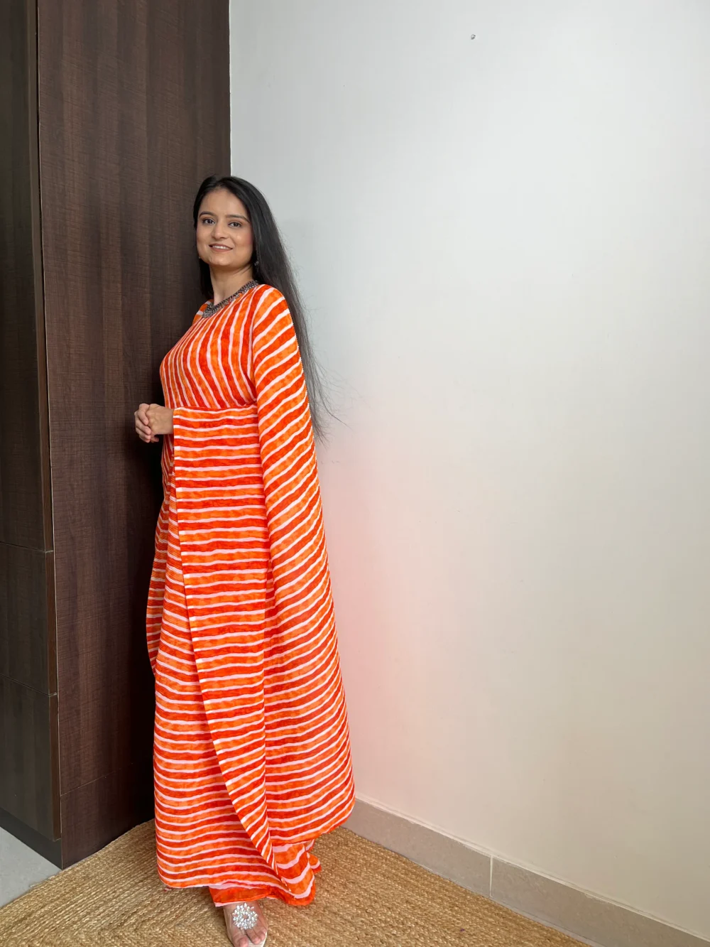 Orange Saree_stylistswear