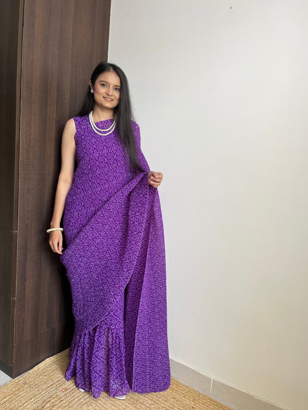 Purple Colour Saree-Stylistswear