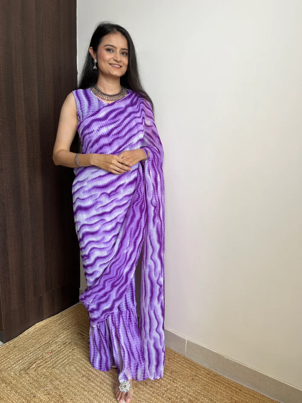 Purple Saree-Stylistswear