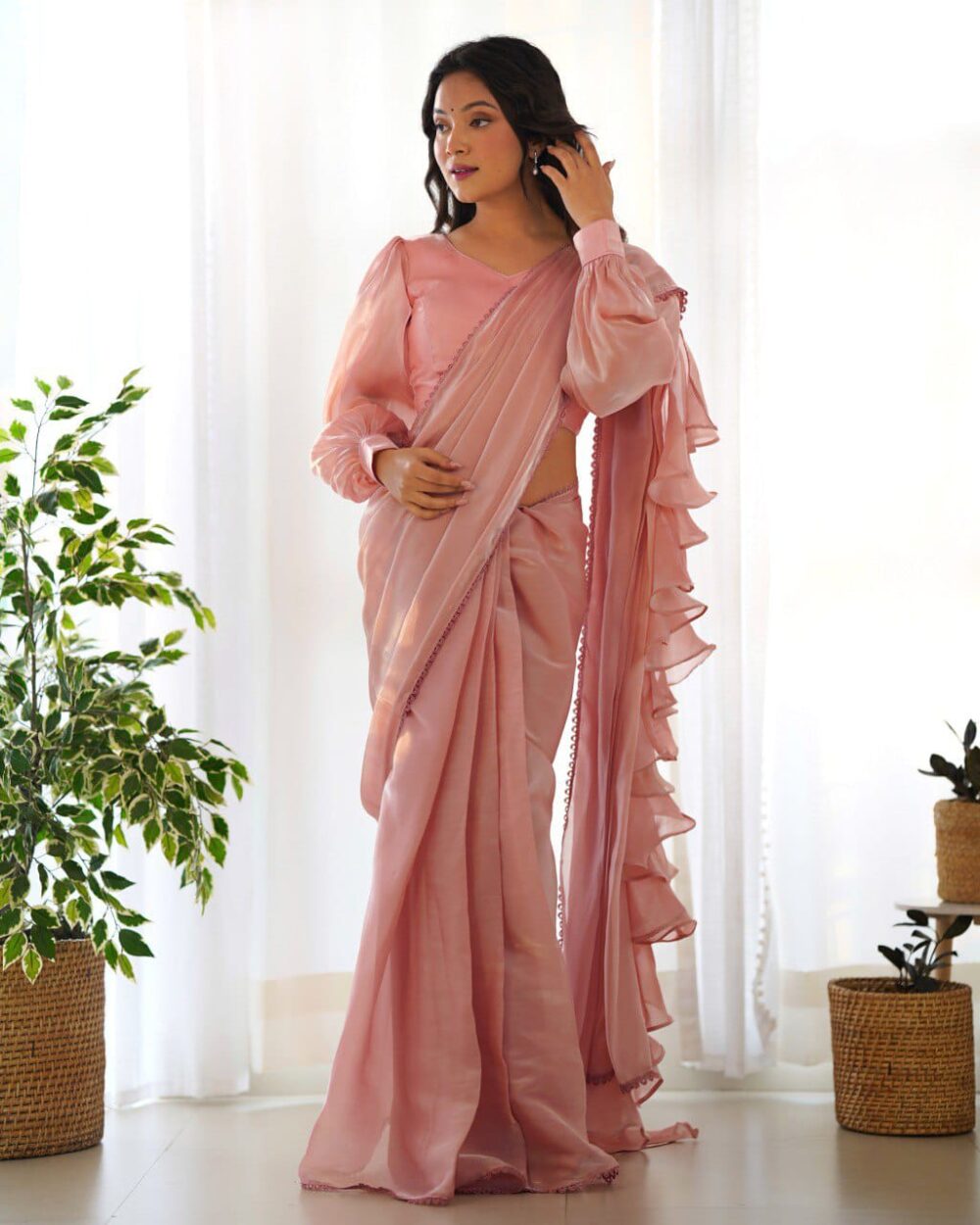 Organza Saree-Stylistswear